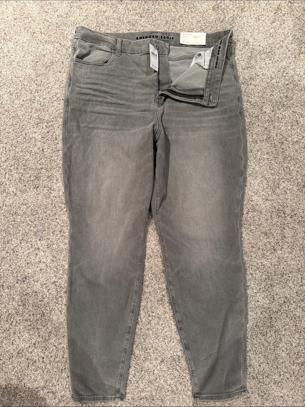 American Eagle Outfitters Women's Gray High-Rise Slim Jeans
